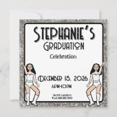 スウィートハート・ホワイト・シルバー・ダンサー: #2 招待状 (正面)