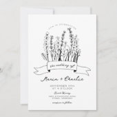 スウィートハ図解入りの、写真付きのンドフラワー結婚ズ 招待状 (正面)