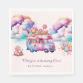 スウィートバジェットキャンディーレーンキッド誕生日 スタンダードランチョンナプキン (正面)