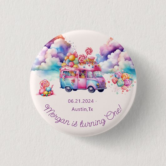 スウィートバジェットキャンディーレーンキッド誕生日 缶バッジ (正面)