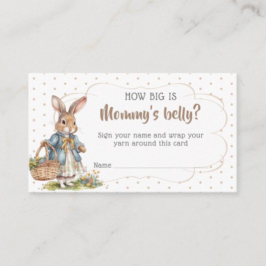 スウィートバニーおもしろいママのベリーゲームの大きさ エンクロージャーカード (正面)