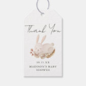 スウィートバニーカリグラフィーベビーシャワーのお礼 ギフトタグ (正面)