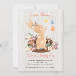 スウィートバニーバースデーパーティ招待状 招待状