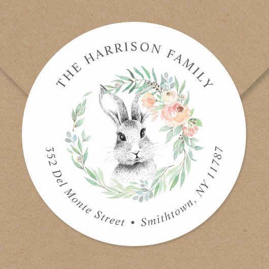 スウィートバニーフローラリースイースター差出人住所 ラウンドシール