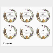 スウィートバニーフローラリースイースター差出人住所 ラウンドシール (シート)