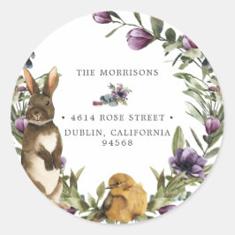 スウィートバニーフローラリースイースター差出人住所 ラウンドシール