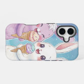 スウィートバニーブリス – かわいいアニメ電話ケース iPhone 16ケース (裏面横)