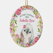 スウィートバニーベビー初めてのクリスマスオーナメント セラミックオーナメント (右)