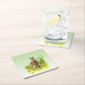 スウィートバニーラビットイングラス紙コースター スクエアペーパーコースター (インサイチュ)