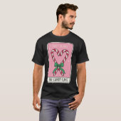 スウィートバランス キャンディケイン ハート クリスマス Tシャツ (正面フル)
