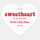 スウィートバレンタインの日の赤ちゃんシャワー ハートシール (正面)