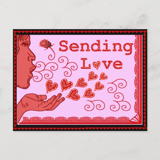 スウィートバレンタインの誕生日恋しく思ズ・ユー・ラブ シーズンポストカード (正面)