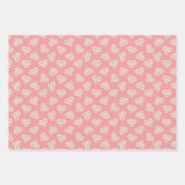 スウィートバレンタインアーガイルハート ラッピングペーパーシート (正面3)