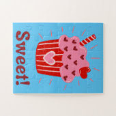 スウィートバレンタインカップケーキ子供へパズル ジグソーパズル (横)