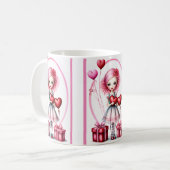 スウィートバレンタインガールコーヒーマグ コーヒーマグカップ (正面左)