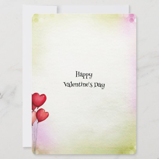 スウィートバレンタインショップ カップルモノグラム フラット カード (裏面)