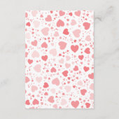 スウィートバレンタインデーベビーおむつラッフル エンクロージャーカード (裏面)