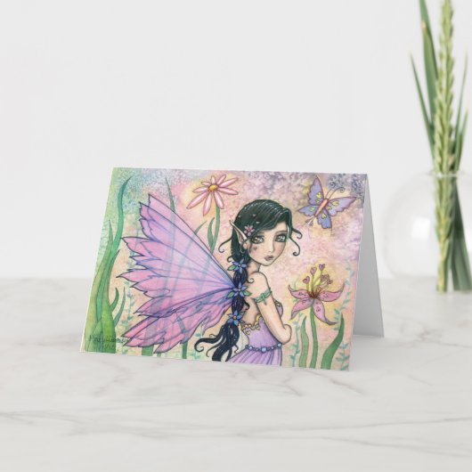 スウィートバレンタインデー妖精グリーティングカード シーズンカード (正面)