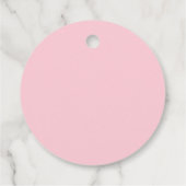 スウィートバレンタインパピーベビーシャワーメッセージカード フェイバータグ (裏面)