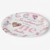 スウィートバレンタイン1st誕生日紙プレート ペーパープレート (アングル)