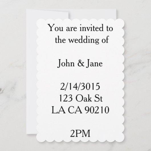 スウィートバレンティインズデイキャンディ結婚式招待状 招待状 (裏面)