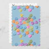 スウィートバレンティインズデイキャンディ結婚式招待状 招待状 (正面/裏面)