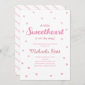 スウィートバレンティーンズベビーシャワー招待状 招待状 (正面/裏面)