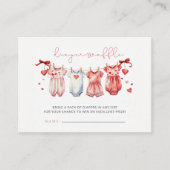 スウィートバレンティーンベビーシャワーおむつラッフル エンクロージャーカード (正面)