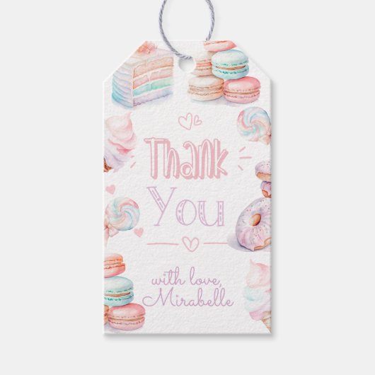 スウィートバースデーパーティー感謝していパステルユー ギフトタグ (正面)