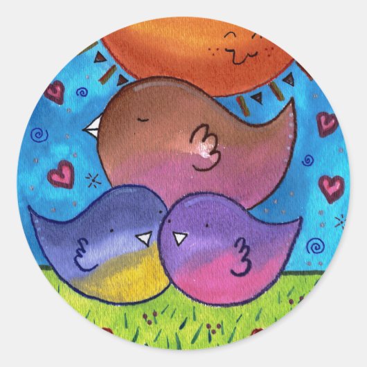 スウィートバーディスティッカー ラウンドシール (正面)