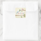 スウィートバーディツインボーイ女の子シャワーシール スクエアシール (バッグ)