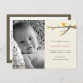 スウィートバーディベビー誕生のお知らせ 案内ポストカード (正面/裏面)