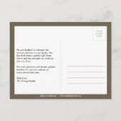 スウィートバーディベビー誕生のお知らせ 案内ポストカード (裏面)