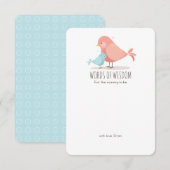 スウィートバーディ男の赤ちゃん新しいママアドバイスインサート アドバイスカード (正面/裏面)