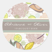 スウィートバードフローラ結婚式の引き出物ラベルシール ラウンドシール (正面)