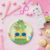 スウィートパイナップルガールズオネダーフルファースト誕生日 ペーパープレート (パーティー)