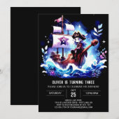 スウィートパイレーツバースデー 招待状 (正面/裏面)