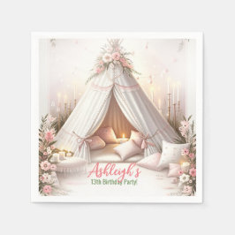 スウィートパジャマガーリーパーティースレポバー誕生日 スタンダードカクテルナプキン