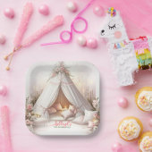 スウィートパジャマガーリーパーティースレポバー誕生日 ペーパープレート (パーティー)