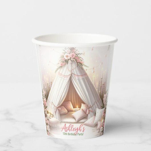 スウィートパジャマガーリーパーティースレポバー誕生日 紙コップ (正面)