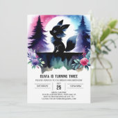 スウィートパステルウルフ誕生日 招待状 (スタンド正面)