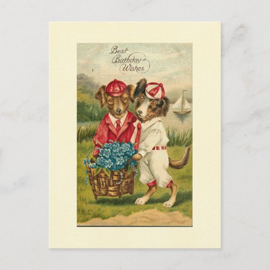スウィートパップ最高の誕生日ウィッシュ ポストカード (正面)
