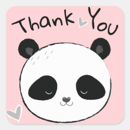 スウィートパンダベア顔サンキュー スクエアシール
