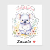 スウィートパーソナライズされたコアラベアベビー子供部屋アート シール (シート)