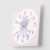スウィートパーソナライズされたシータコ子供部屋時計 スクエア壁時計 (傾斜)