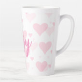 スウィートパーソナライズされたハートバレンタインデーラテマグ カフェラテマグ (右)