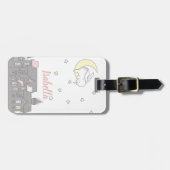 スウィートパーソナライズされたバニーラブオムツバッグラベル ラゲッジタグ (正面横)