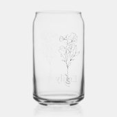 スウィートパーソナライズされたピーエイプリル誕生月花 ガラス缶 (裏面)