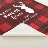 スウィートパーソナライズされたホームタータンチェッククランウォーレスプレイド シェルパブランケット (3/4)