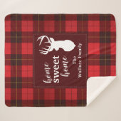 スウィートパーソナライズされたホームタータンチェッククランウォーレスプレイド シェルパブランケット (正面(横))
